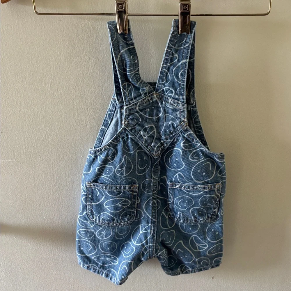 Old Navy Infant Denim Smile Shortall, 6-12 Months
